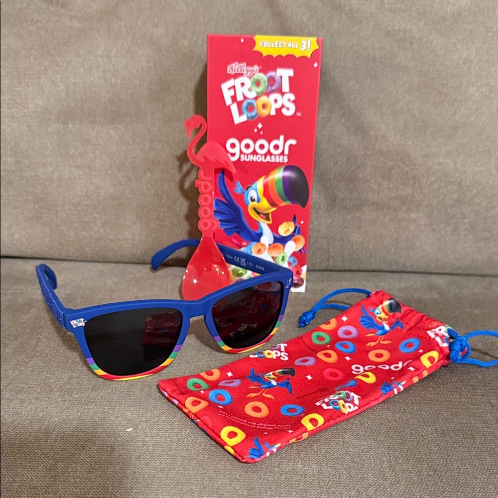 Goodr Froot Loops Sunglasses - Blue and Red